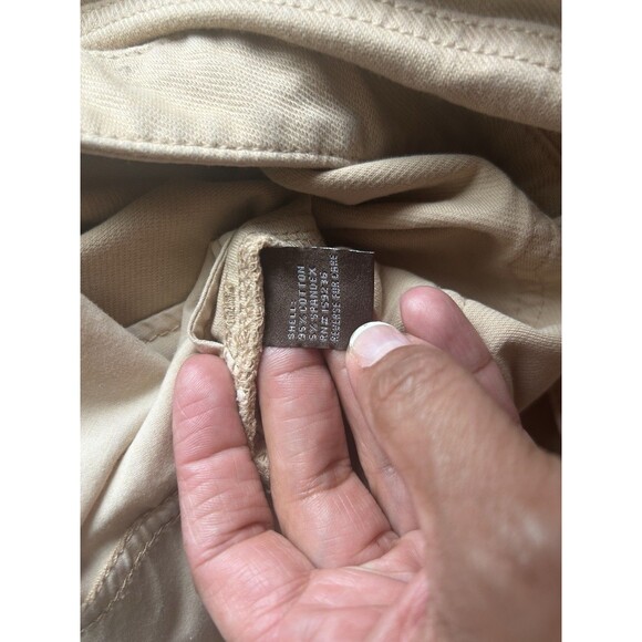 J. McLaughlin Women’s Size 8 Tan Straight Leg Denim Jeans Stretch - Picture 9 of 10